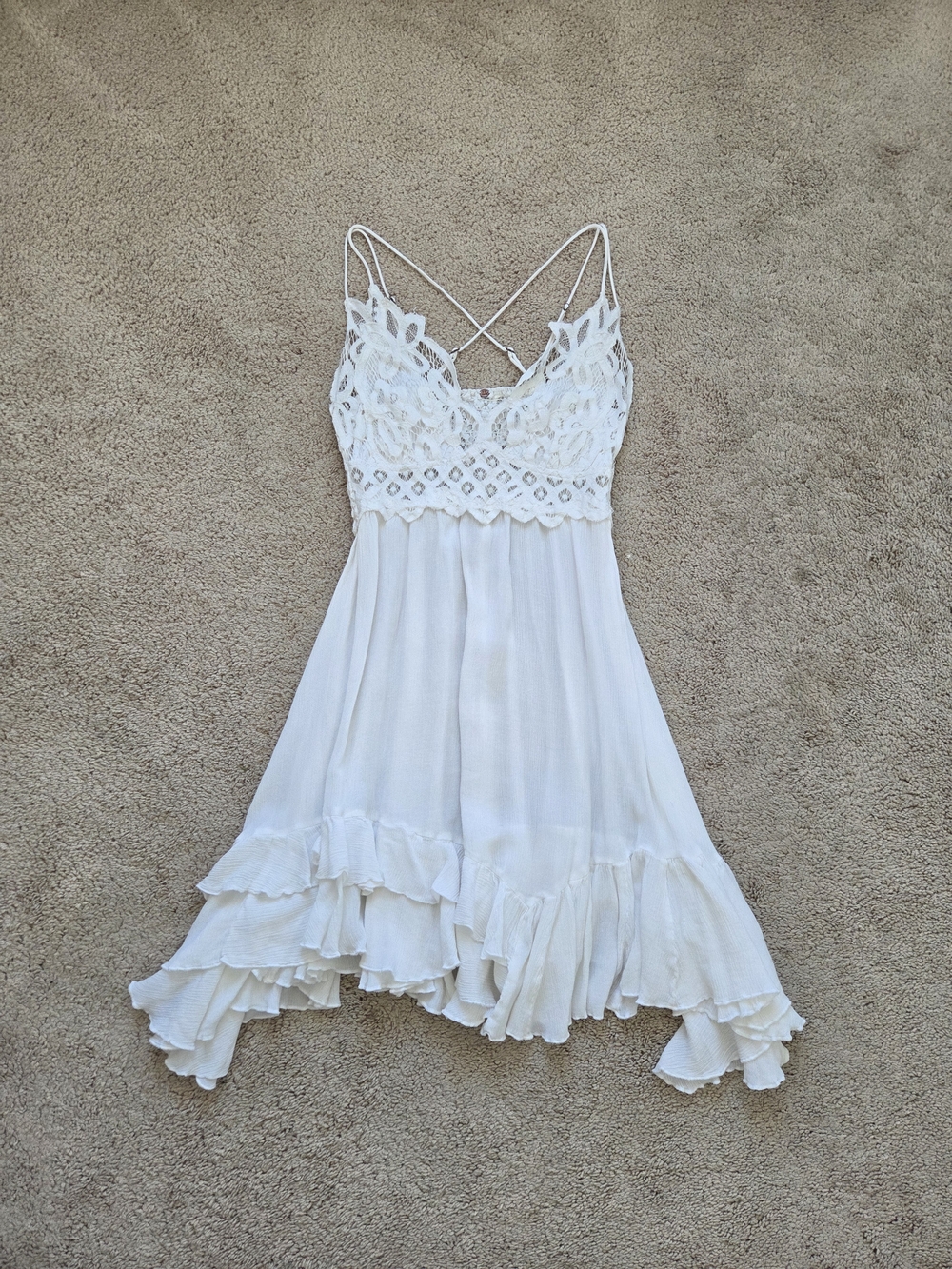 Free People Adella White Slip Dress Size Medium